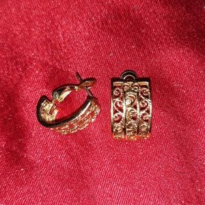 Sterling silver gold plated earrings